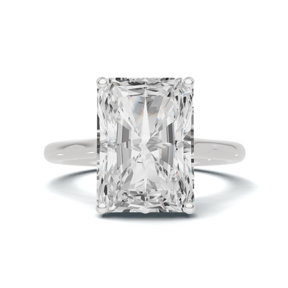 Sculpted Leaf Solitaire Ring
