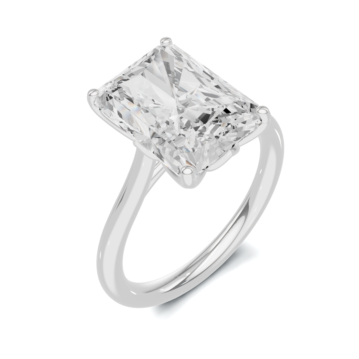 Sculpted Leaf Solitaire Ring