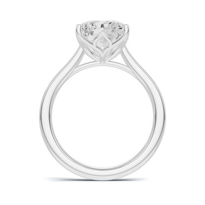 Sculpted Leaf Solitaire Ring