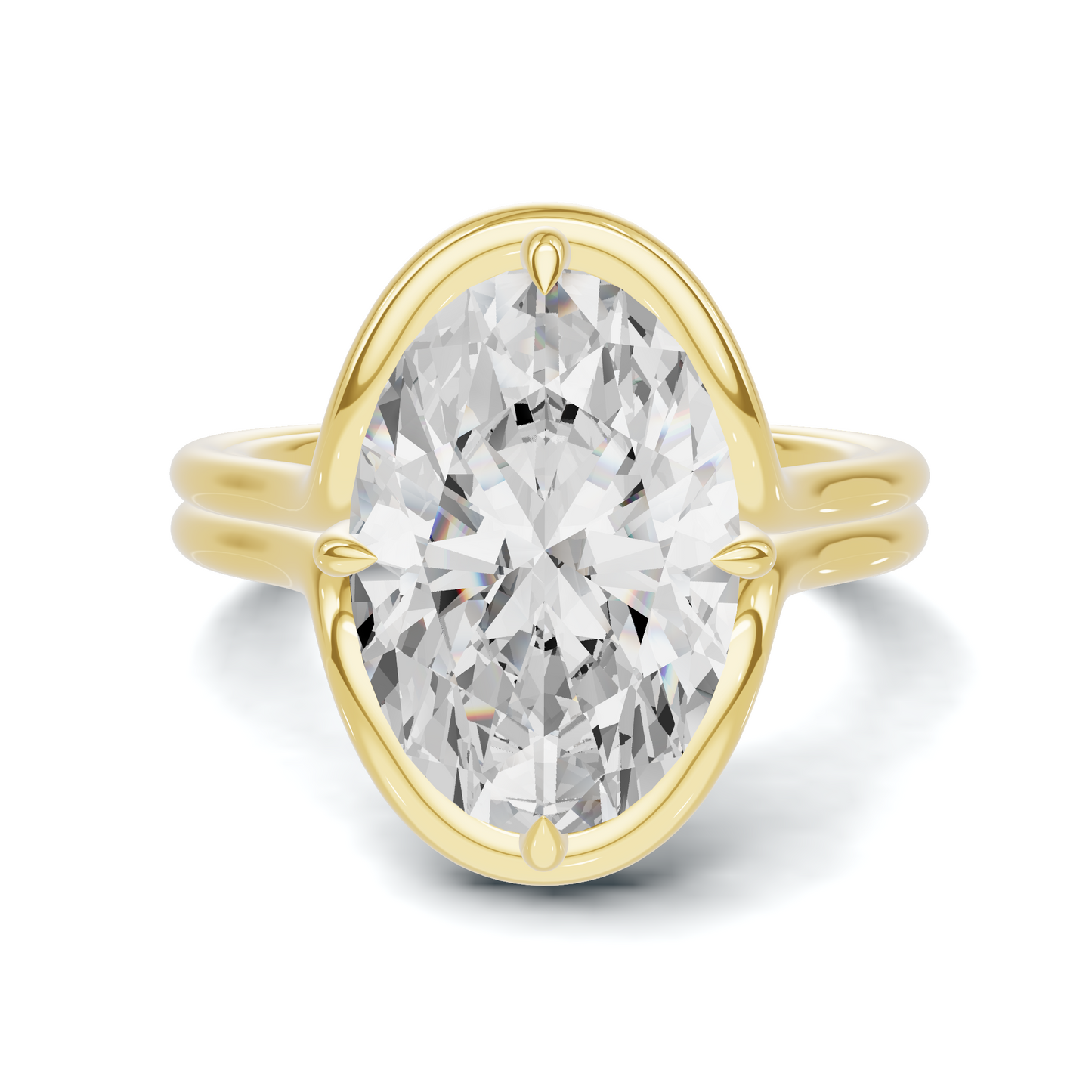 Sculptural Solitaire Statement Ring