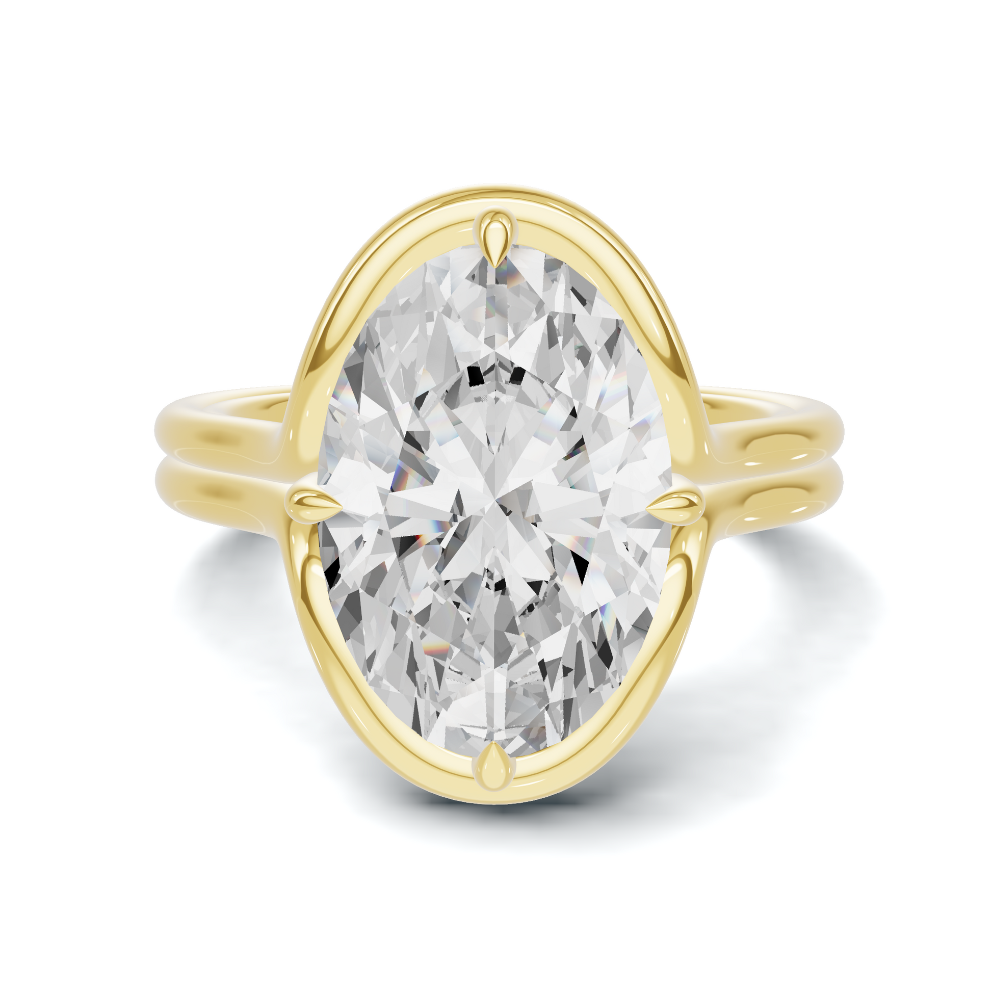 Sculptural Solitaire Statement Ring