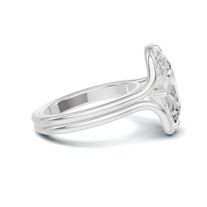 Sculptural Solitaire Statement Ring