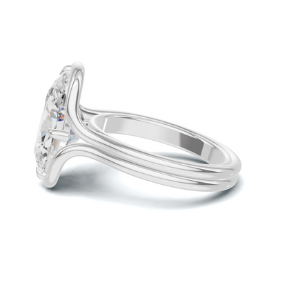 Sculptural Solitaire Statement Ring