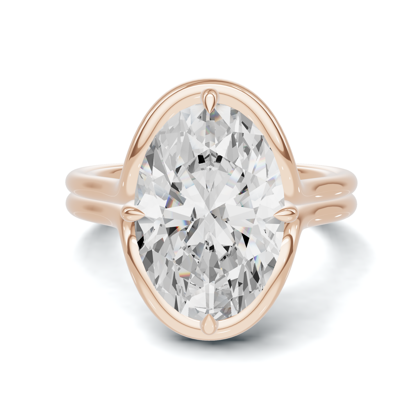 Sculptural Solitaire Statement Ring