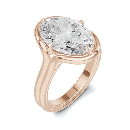 Sculptural Solitaire Statement Ring