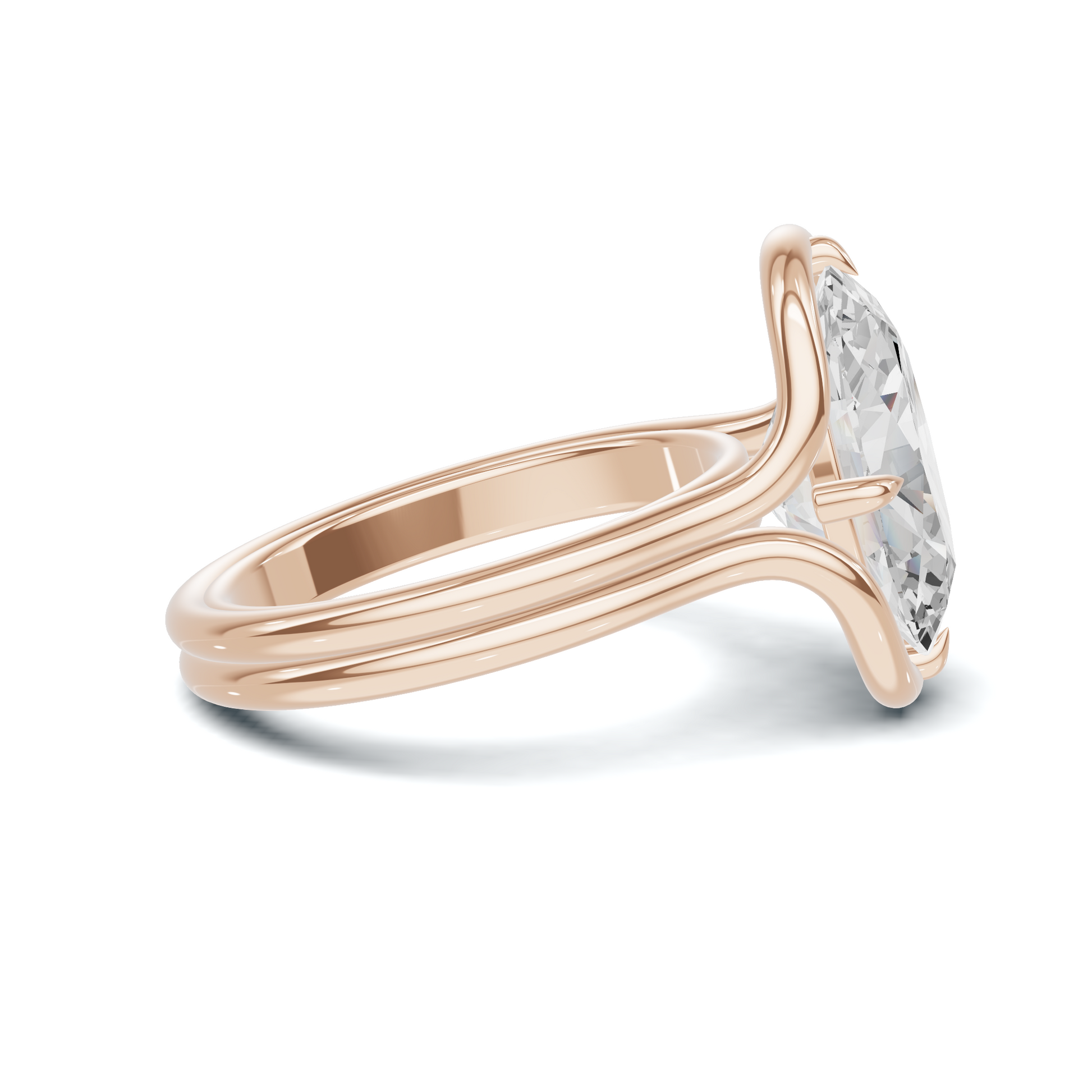 Sculptural Solitaire Statement Ring