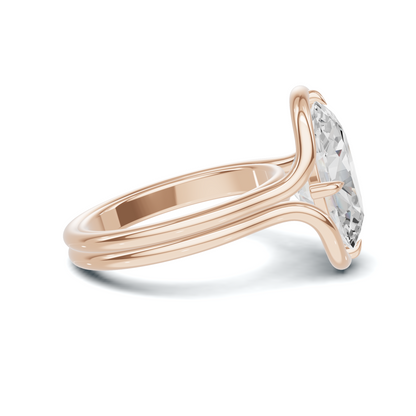 Sculptural Solitaire Statement Ring