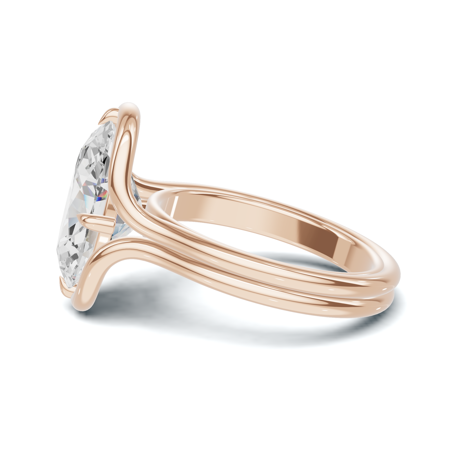 Sculptural Solitaire Statement Ring