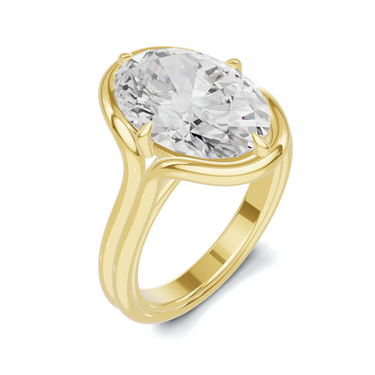 Sculptural Solitaire Statement Ring