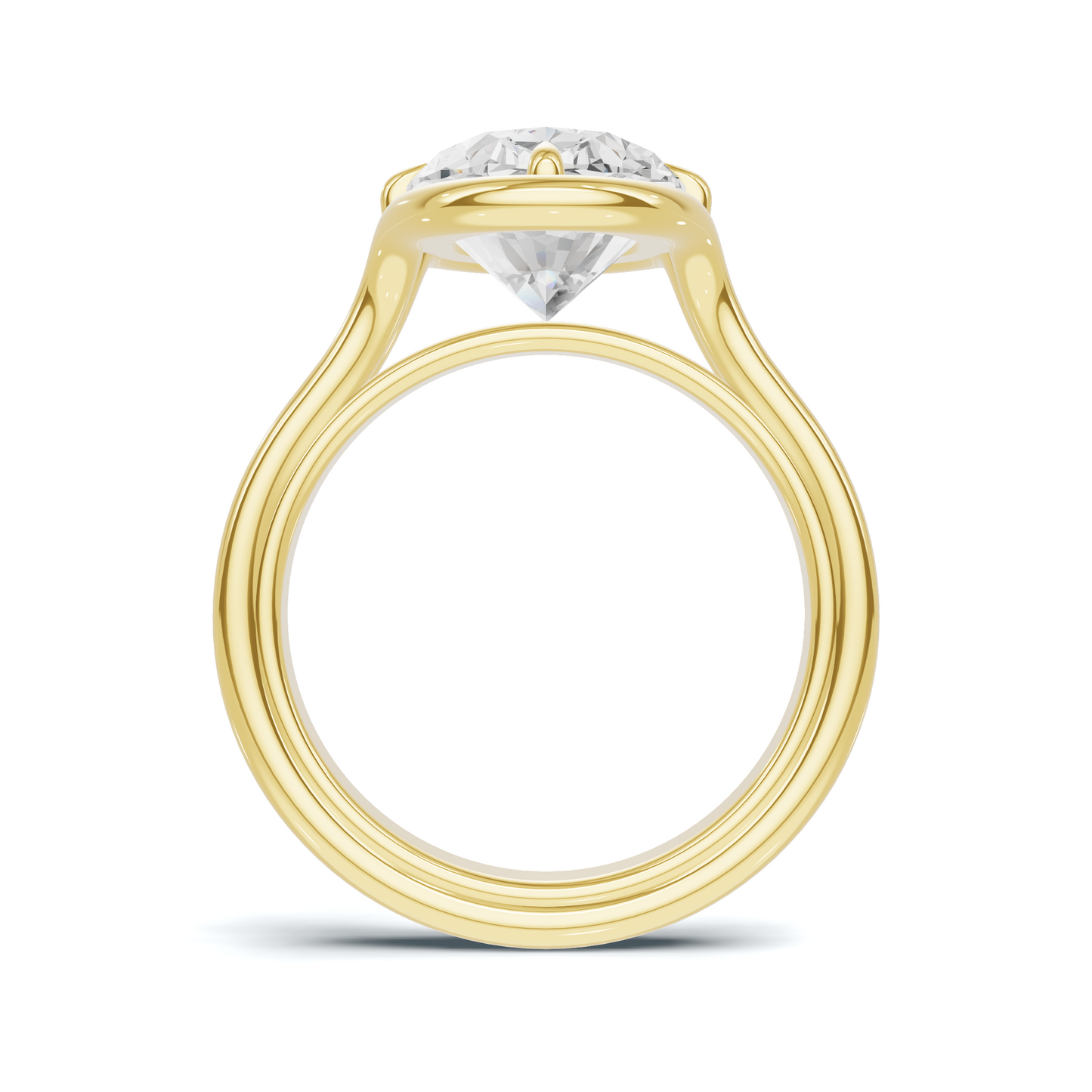 Sculptural Solitaire Statement Ring