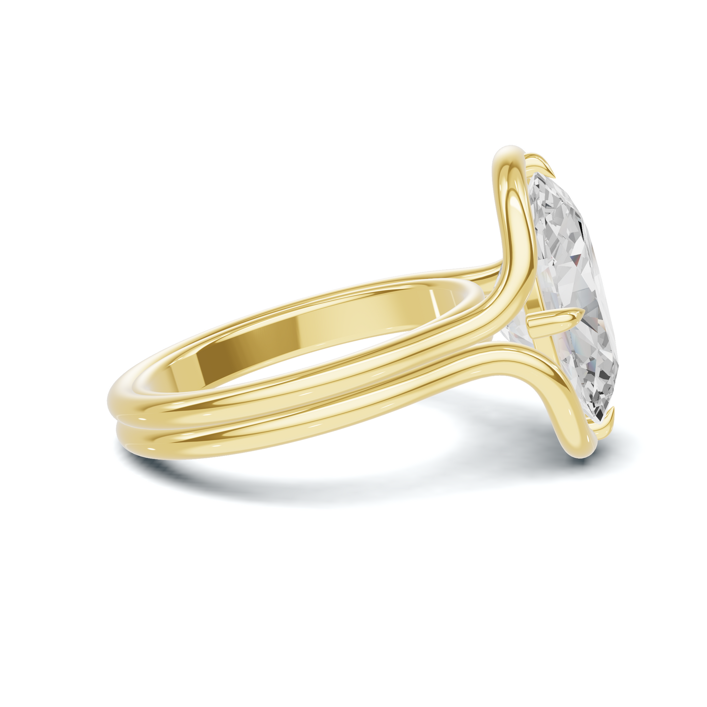 Sculptural Solitaire Statement Ring