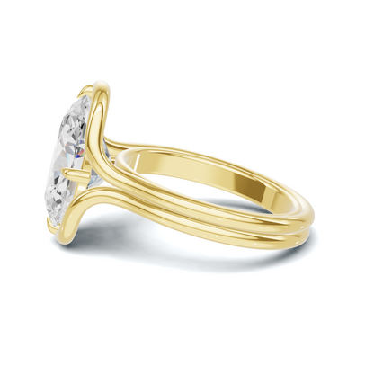 Sculptural Solitaire Statement Ring