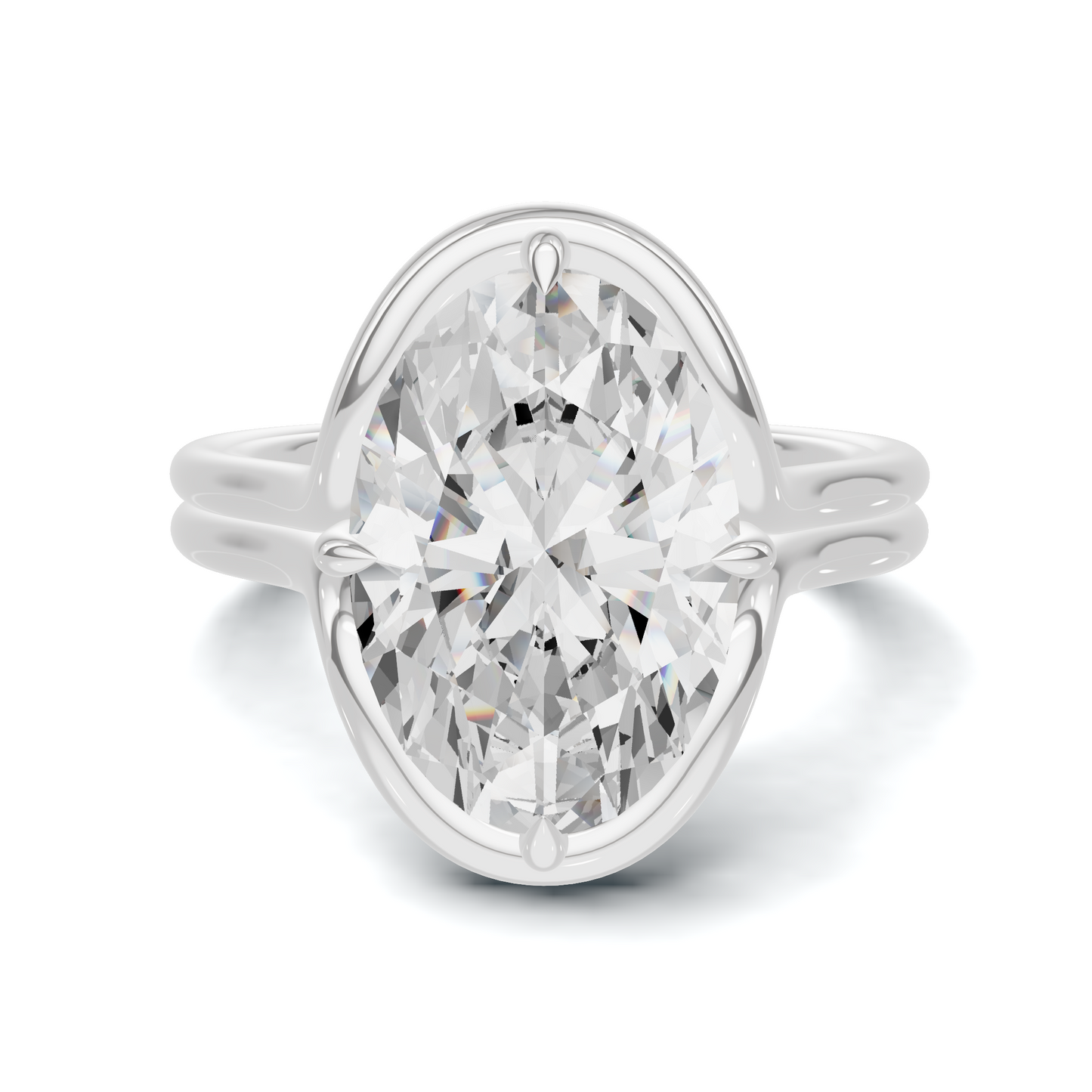 Sculptural Solitaire Statement Ring