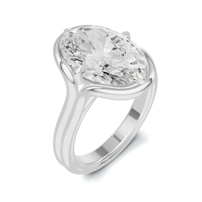 Sculptural Solitaire Statement Ring