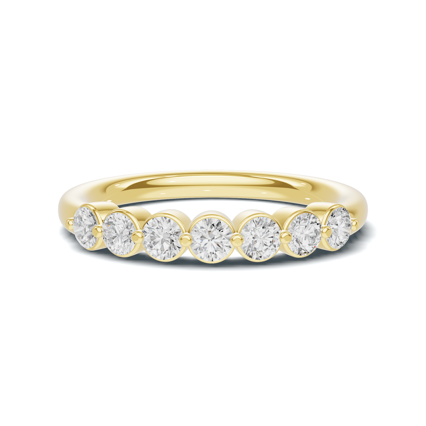 Seven Stone Bezel Ring
