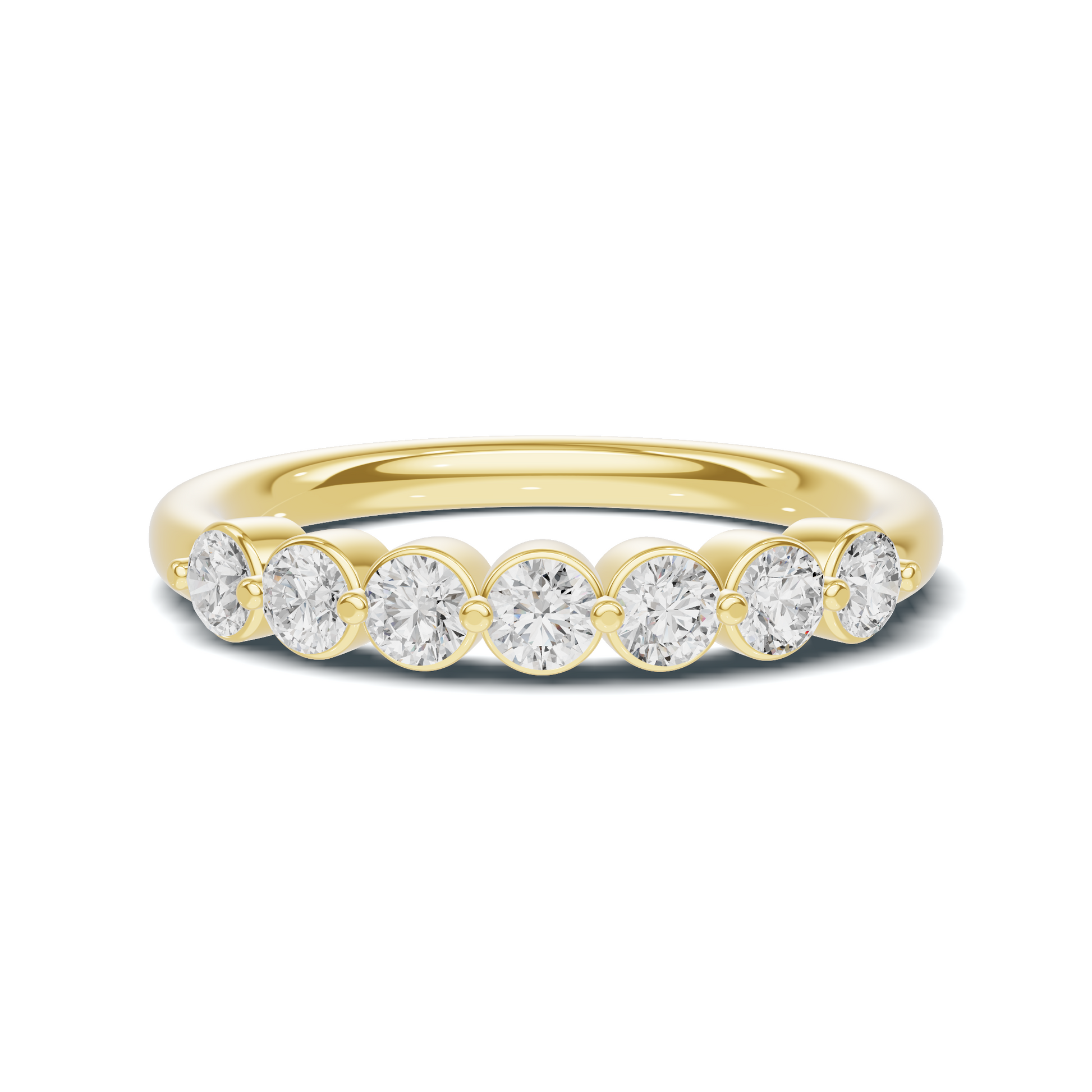 Seven Stone Bezel Ring