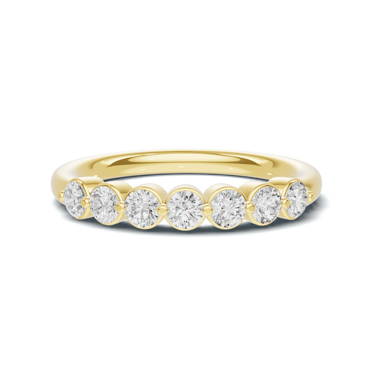 Seven Stone Bezel Ring
