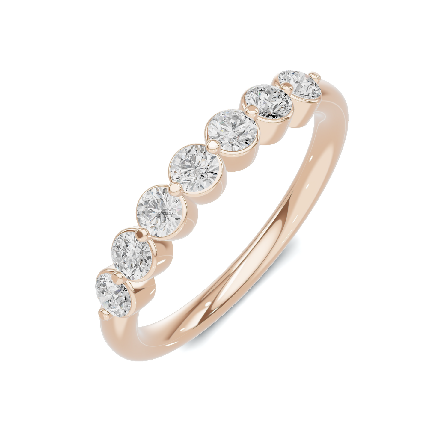 Seven Stone Bezel Ring