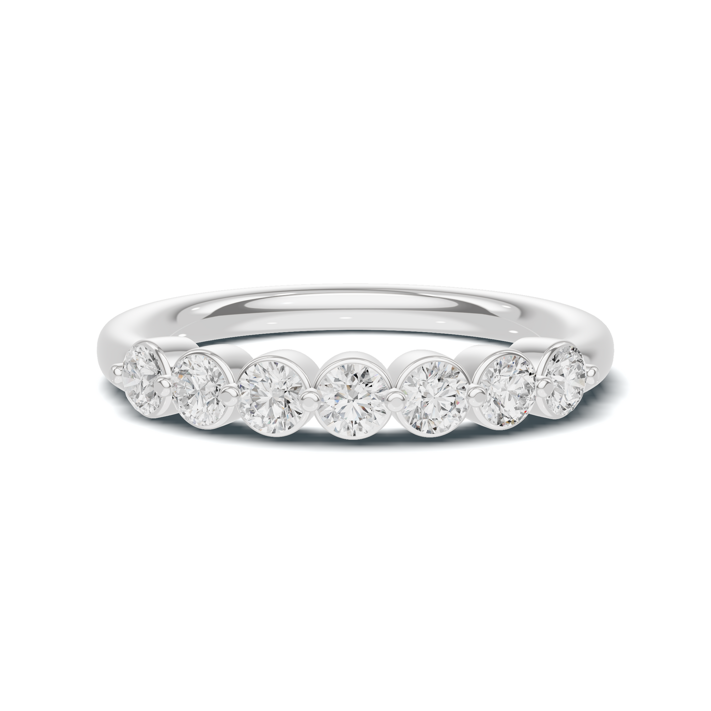 Seven Stone Bezel Ring