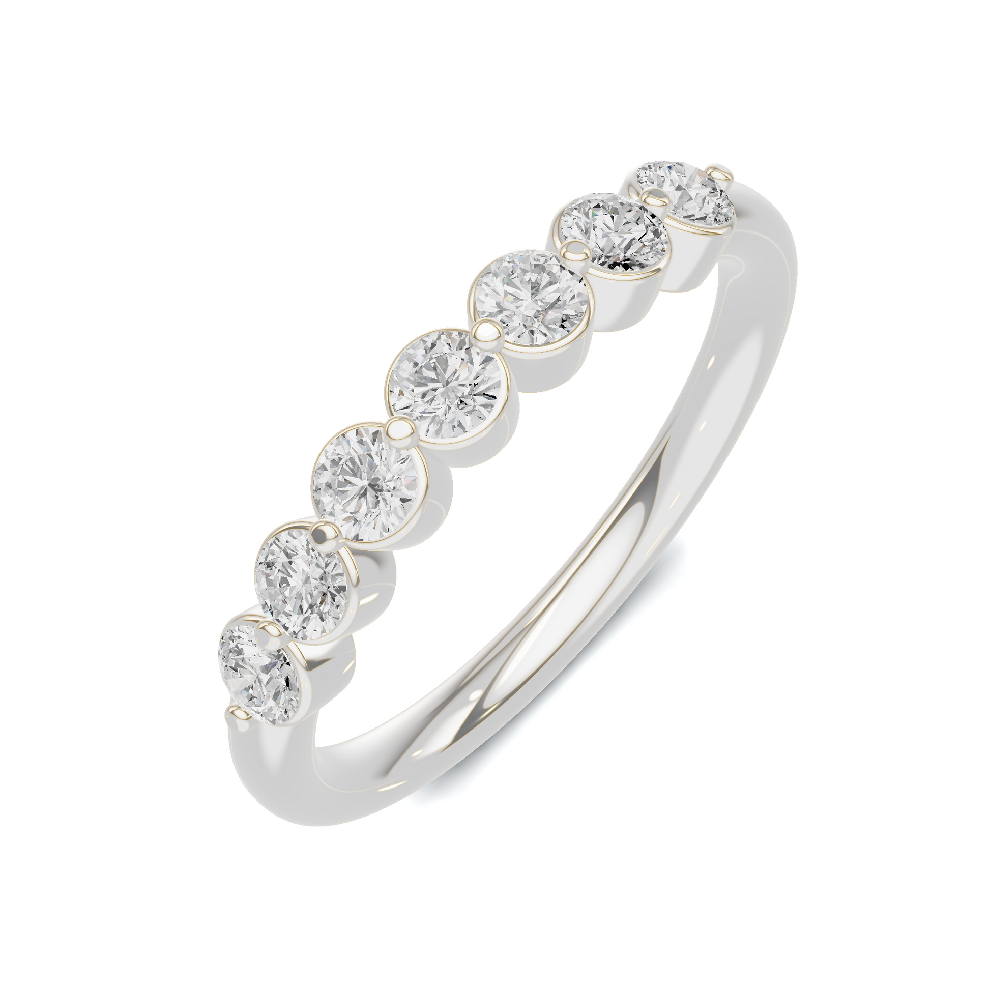 Seven Stone Bezel Ring