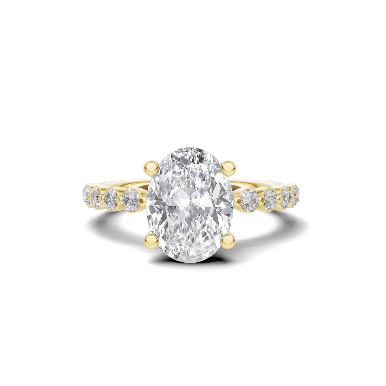 Shimmering Side Stone Ring