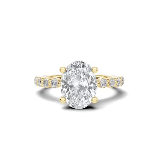 Shimmering Side Stone Ring