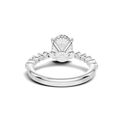 Shimmering Side Stone Ring