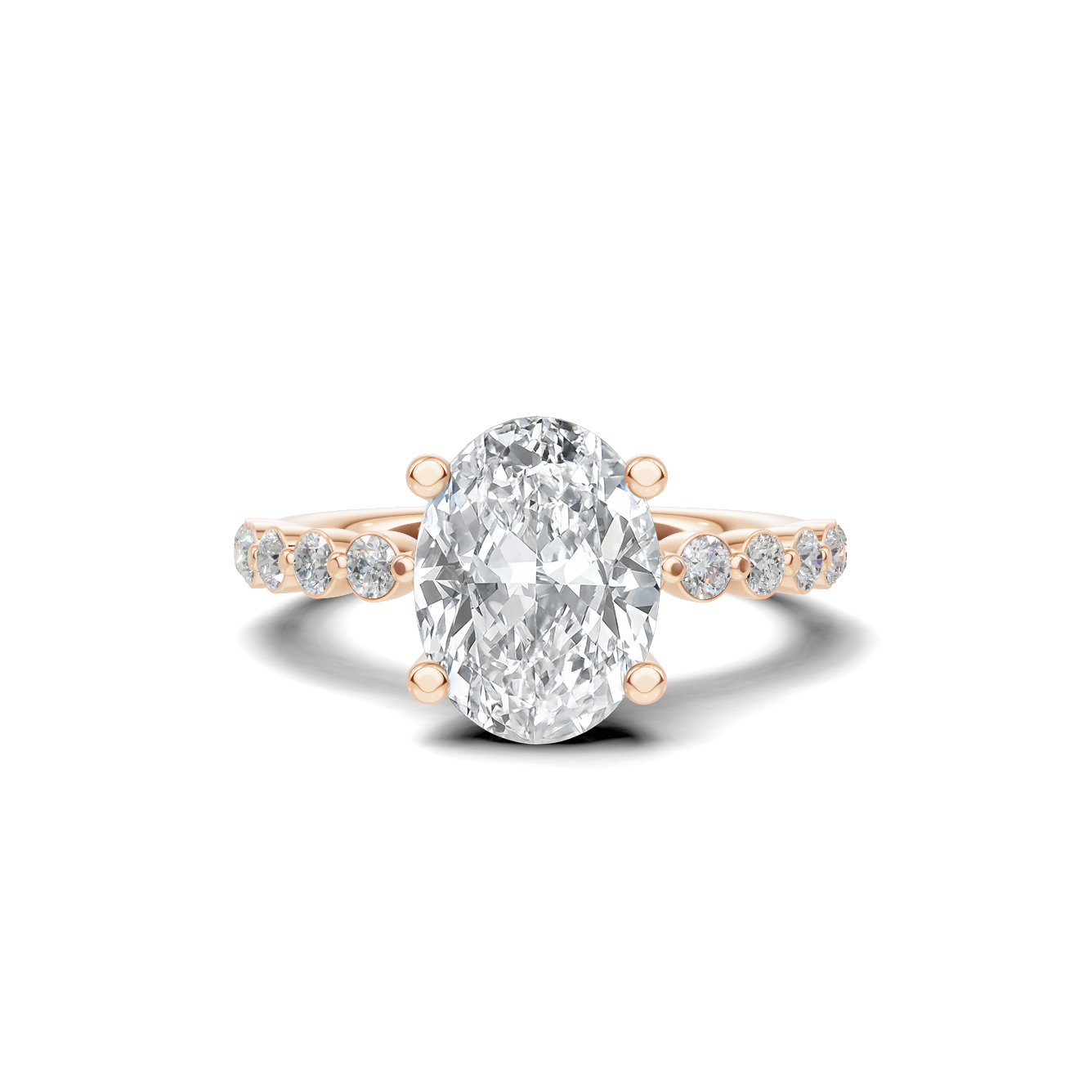 Shimmering Side Stone Ring