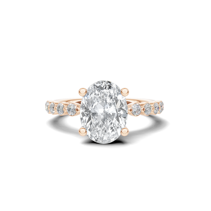Shimmering Side Stone Ring