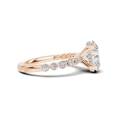 Shimmering Side Stone Ring