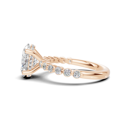 Shimmering Side Stone Ring