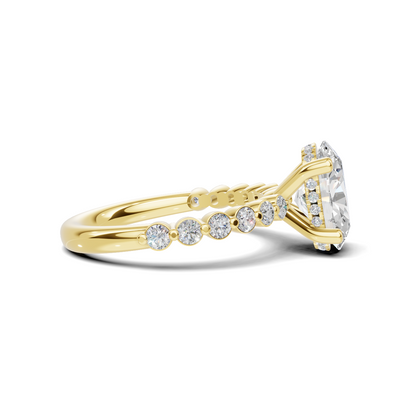 Shimmering Side Stone Ring