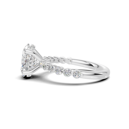 Shimmering Side Stone Ring