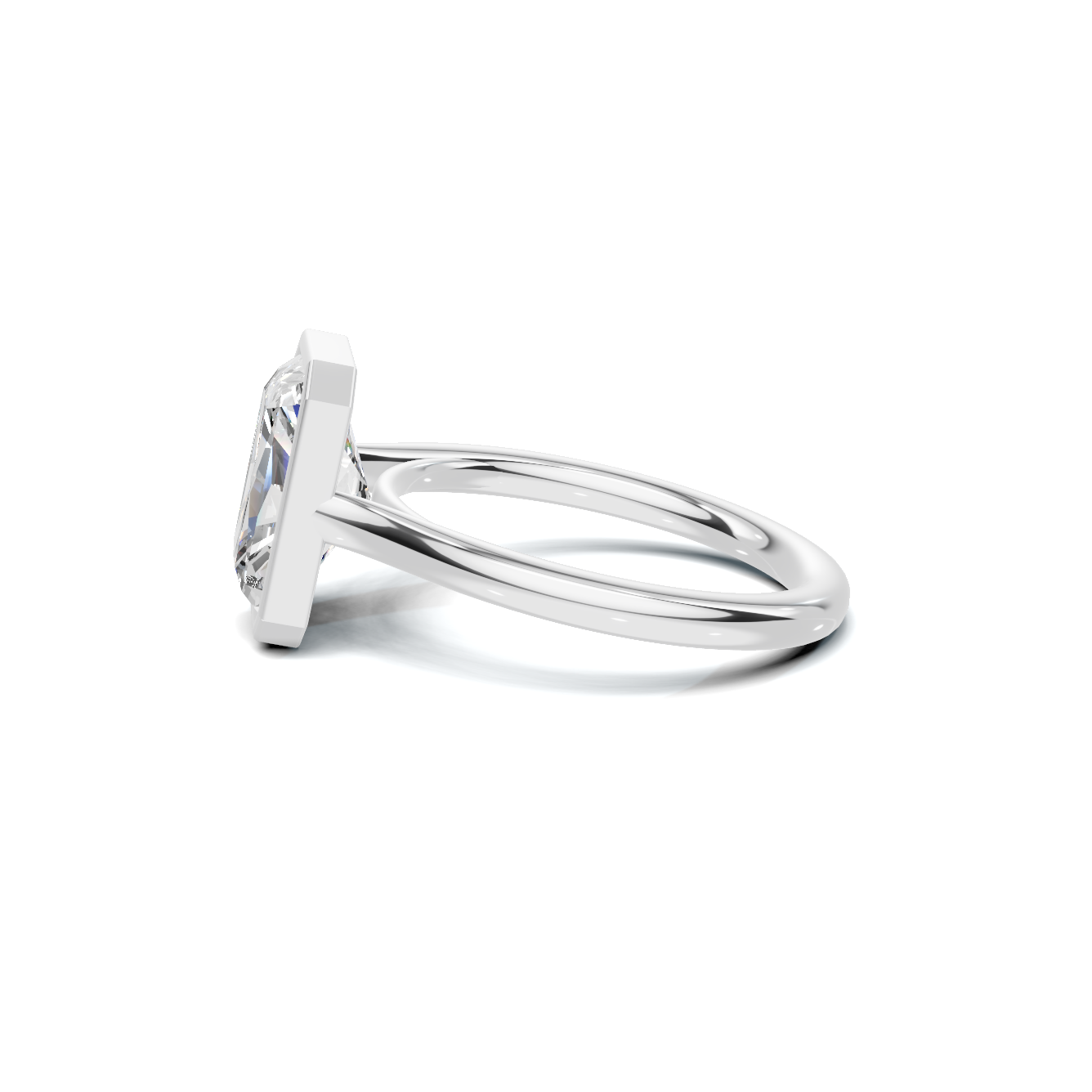 Sleek Bezel Set Ring