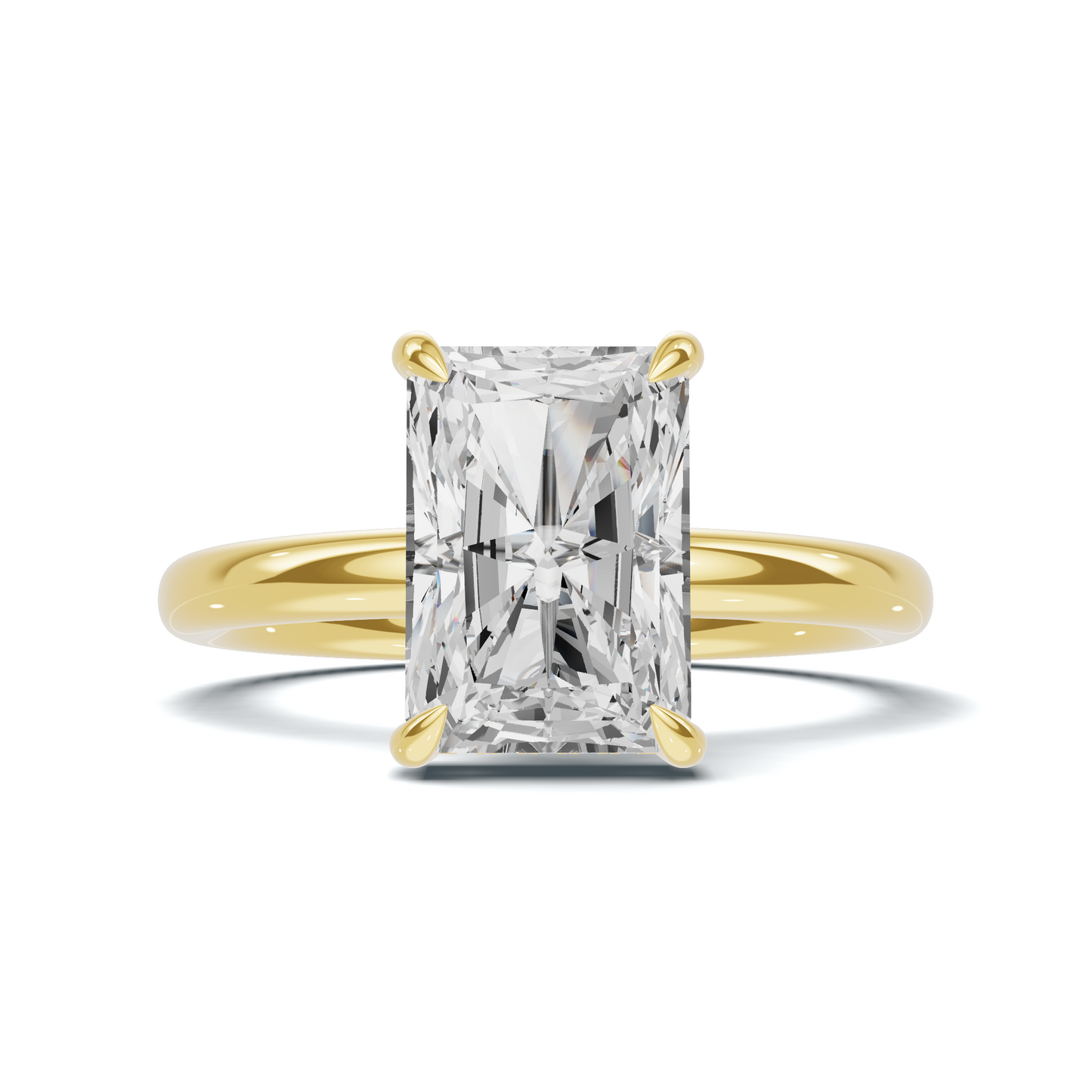 Sleek Hidden Halo Ring