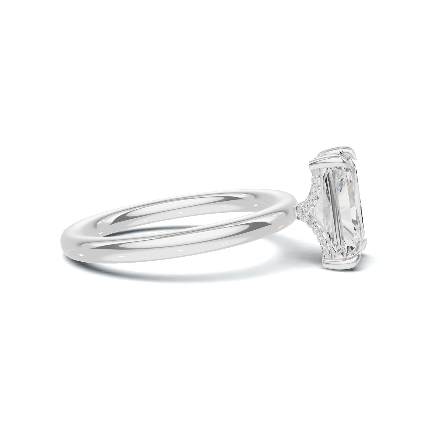 Sleek Hidden Halo Ring