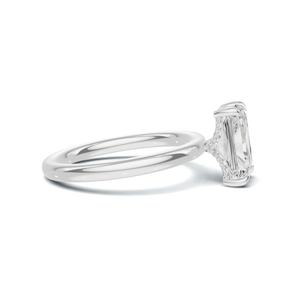 Sleek Hidden Halo Ring