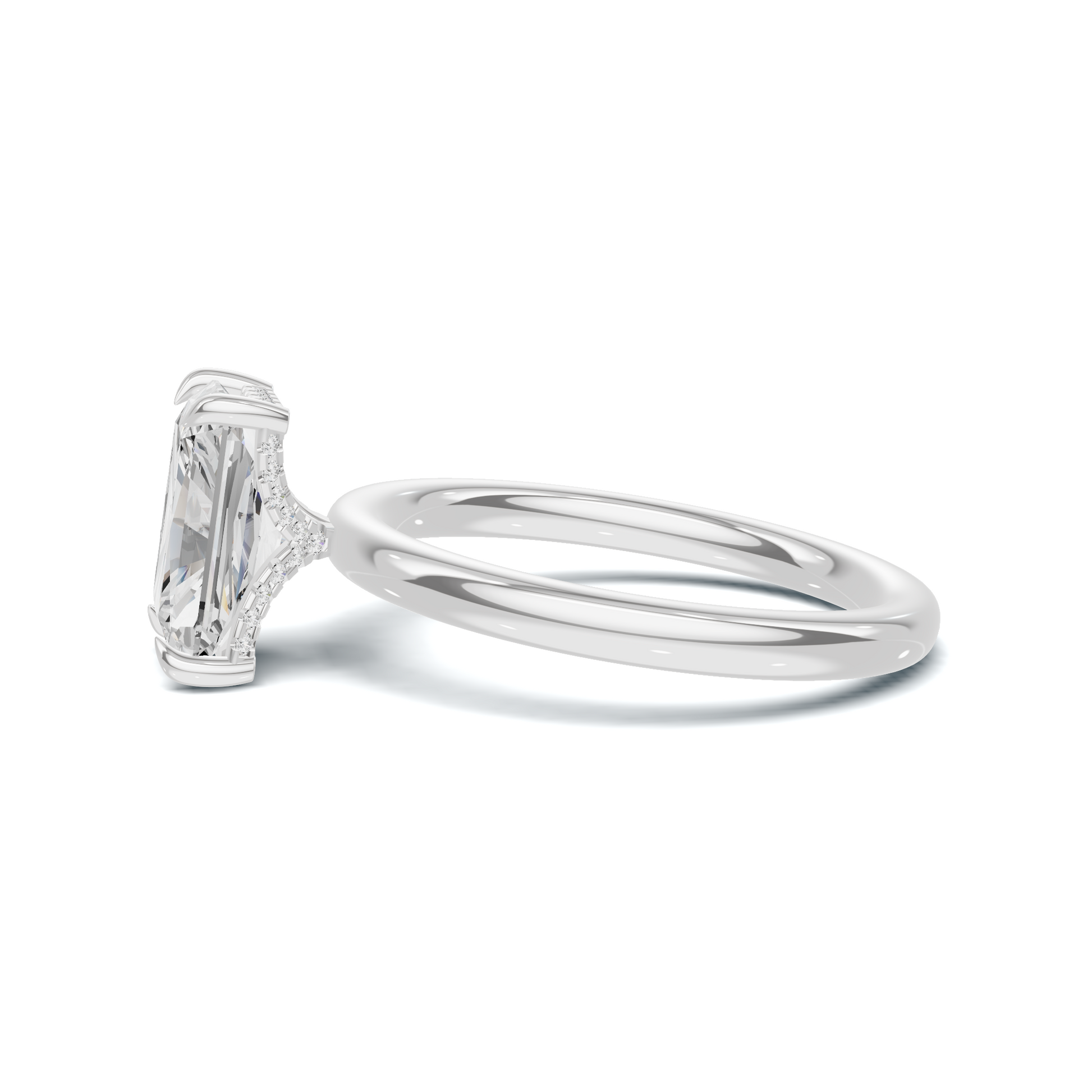 Sleek Hidden Halo Ring
