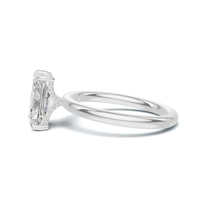 Sleek Hidden Halo Ring