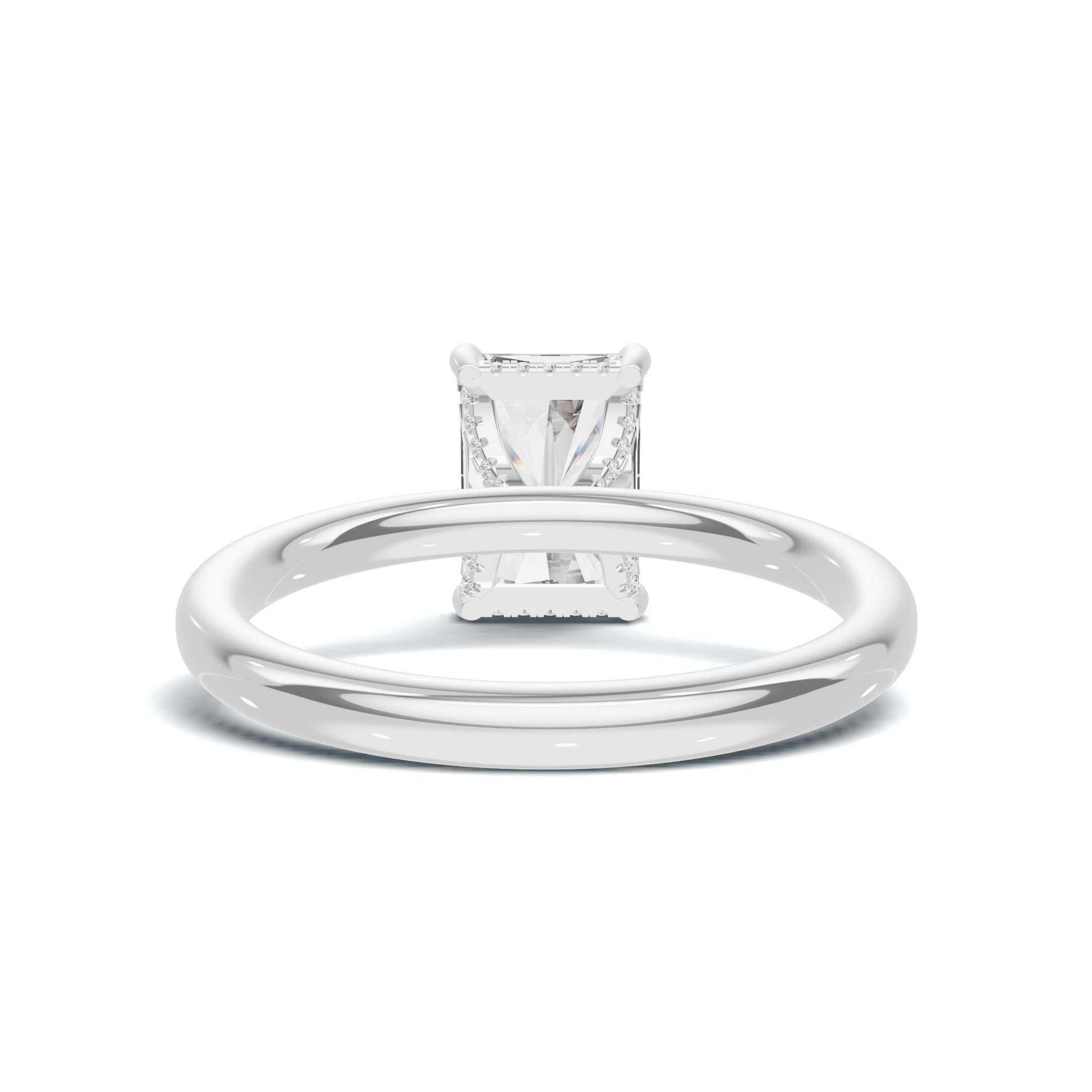 Sleek Hidden Halo Ring