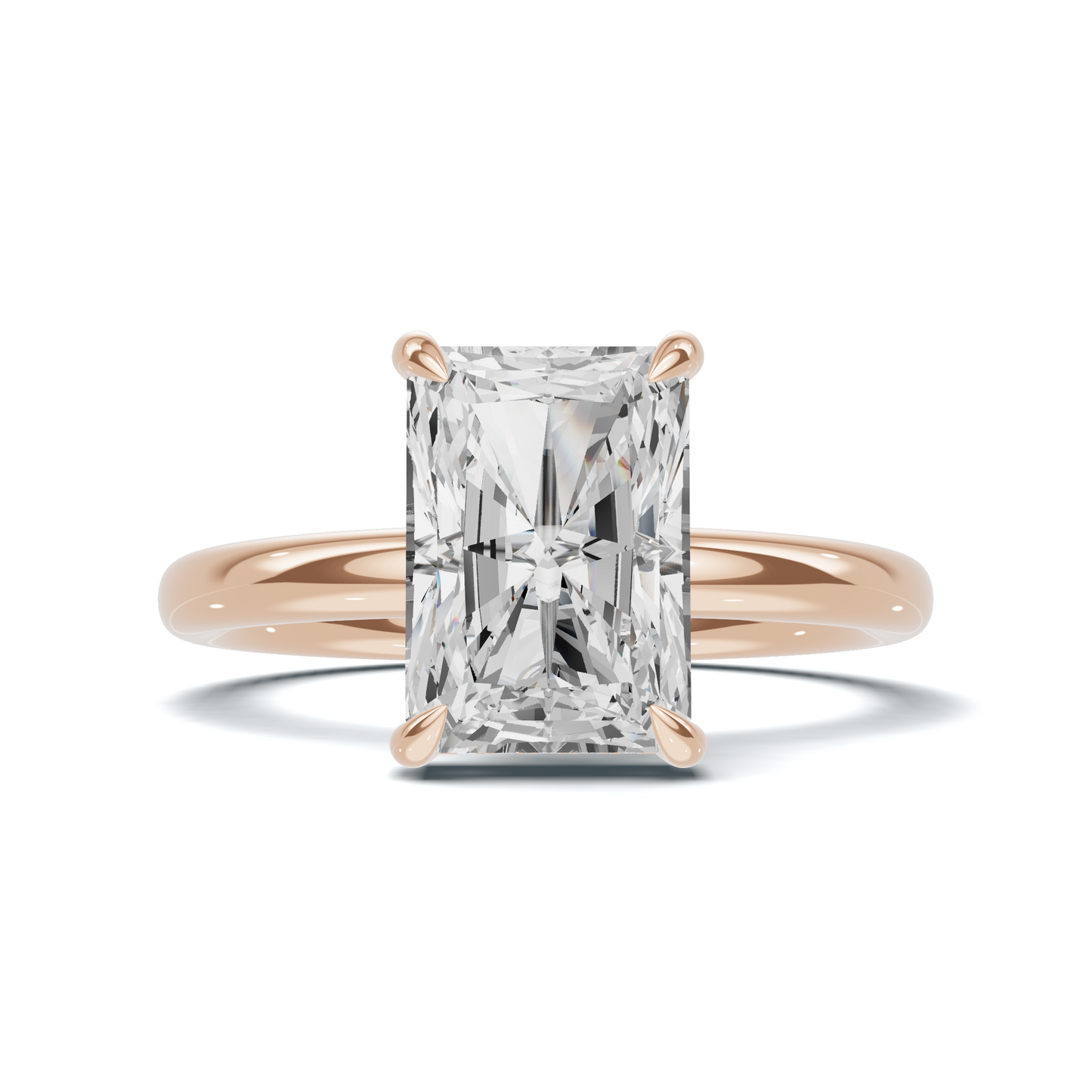 Sleek Hidden Halo Ring
