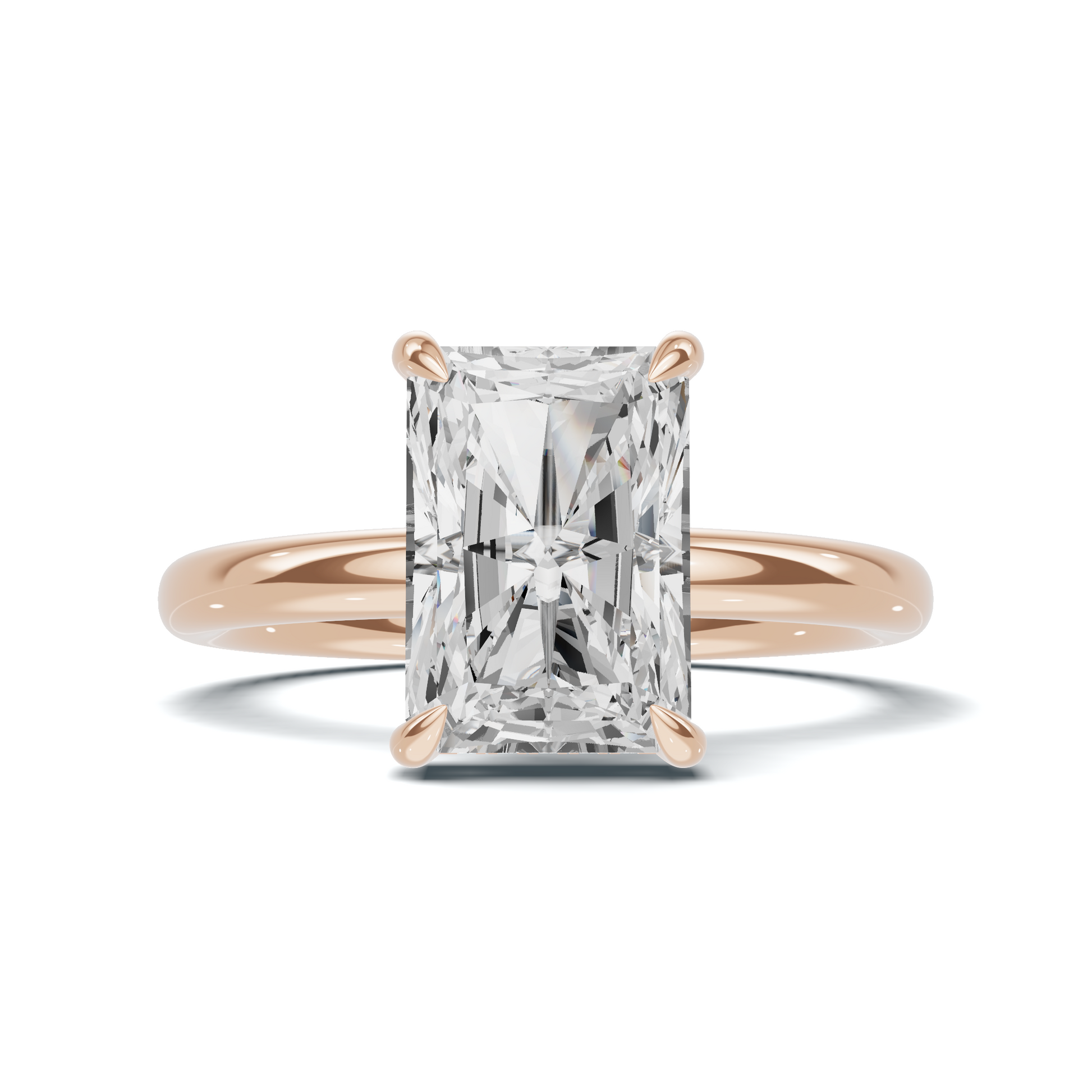 Sleek Hidden Halo Ring
