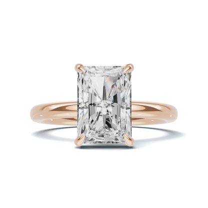Sleek Hidden Halo Ring