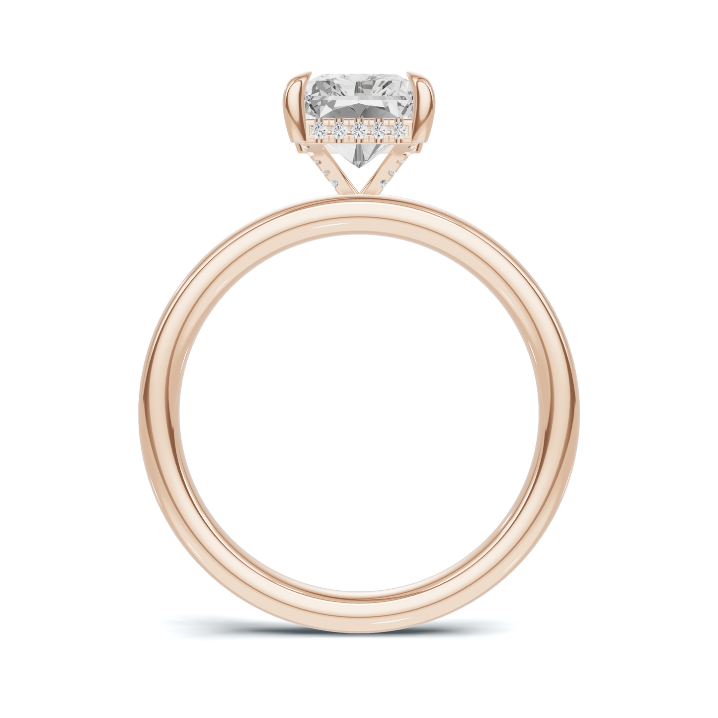 Sleek Hidden Halo Ring