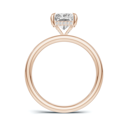 Sleek Hidden Halo Ring