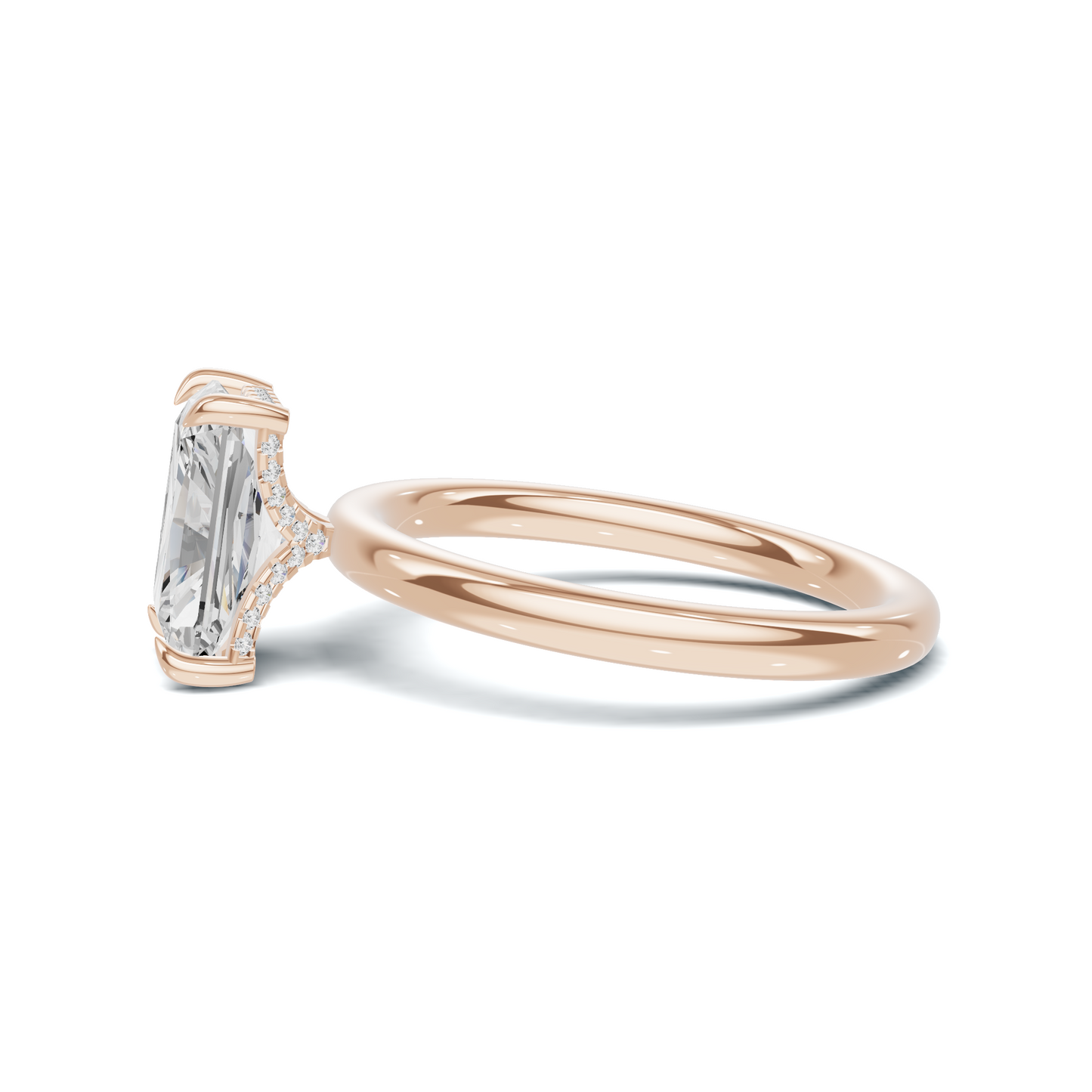 Sleek Hidden Halo Ring