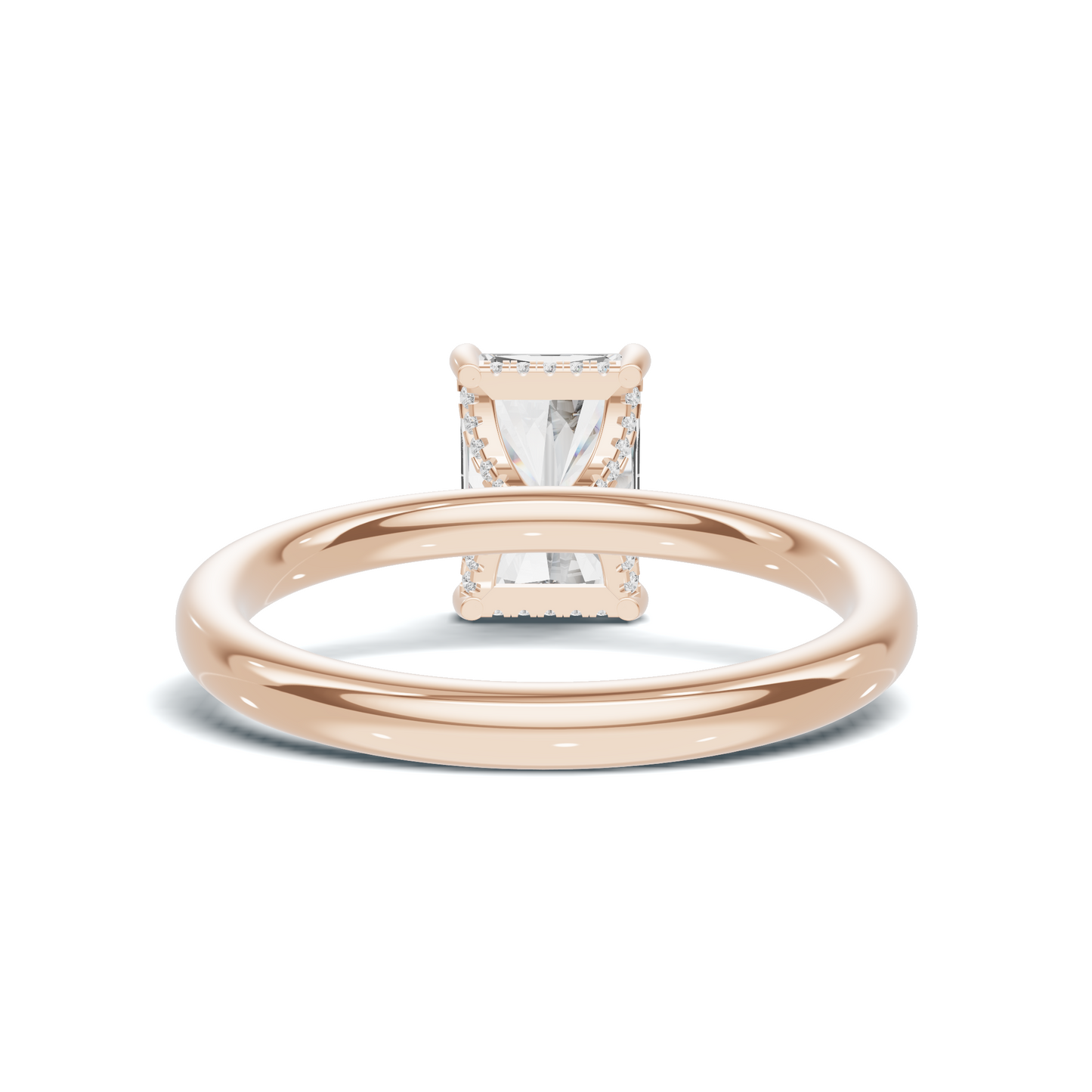 Sleek Hidden Halo Ring