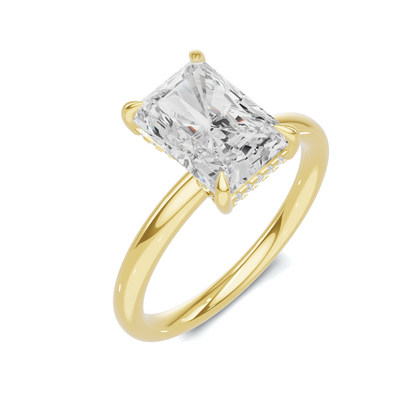 Sleek Hidden Halo Ring