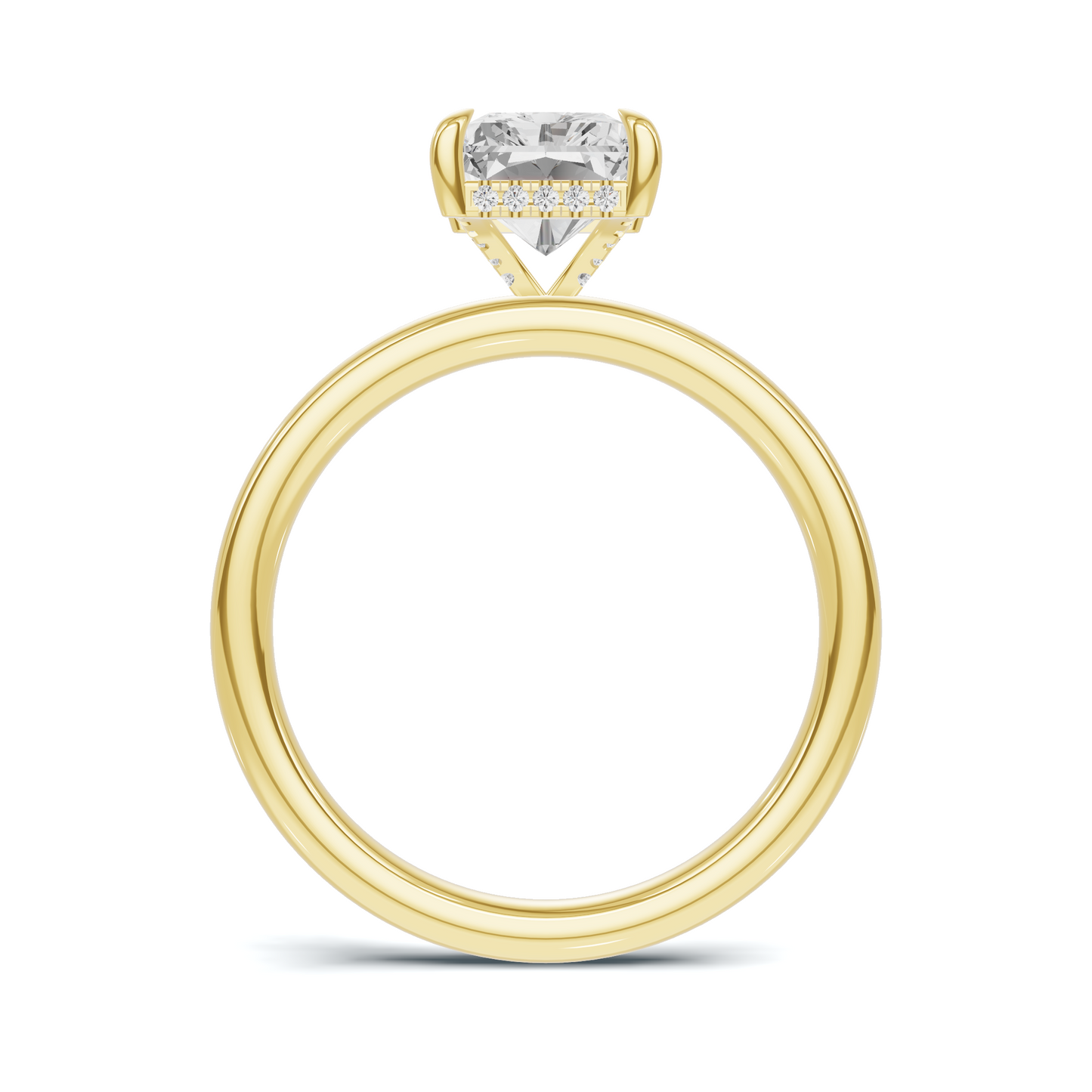 Sleek Hidden Halo Ring