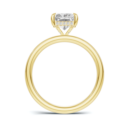Sleek Hidden Halo Ring